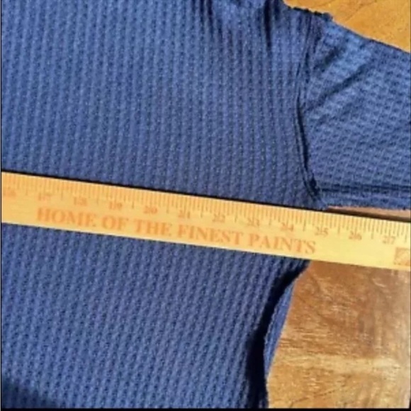 Free People We The Free Microphone Drop Long Sleeve Thermal in Blue Size XS - Picture 12 of 15